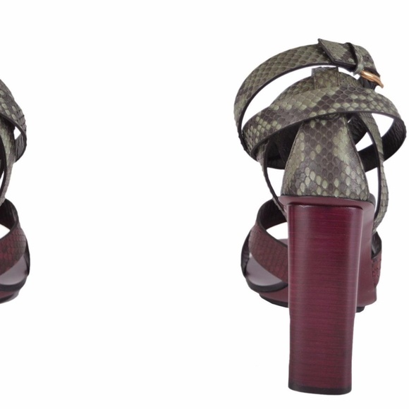 NIB GUCCI GENUINE PYTHON LEATHER SANDALS SHOES - Picture 4 of 7